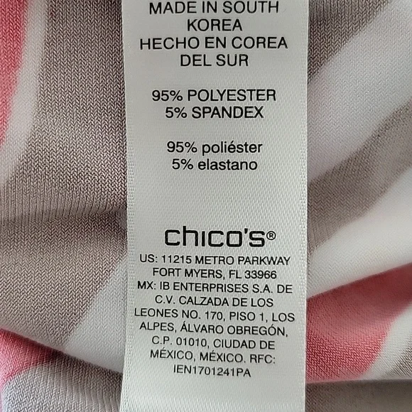 Chico's Weekends Tropical Treat Short Sleeve Polo Size XL - Picture 6 of 7